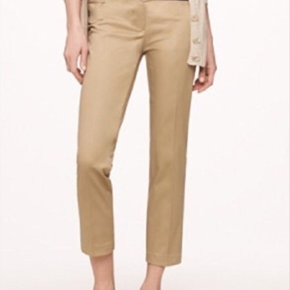 J. Crew City Fit Skimmer Pant Khaki Beige 37033 Size 6